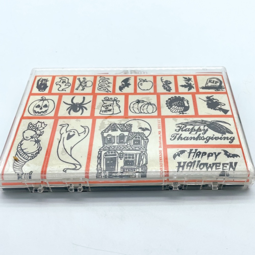 Fall Stamp Set by Inkadinkadoo Halloween Fall Autumn 15 Stamps